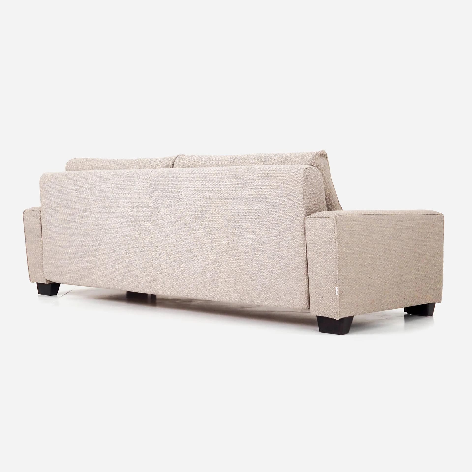 Sofa Rejkiavik, beige mélange fabric, wood, Poland, 1990s. - 27284