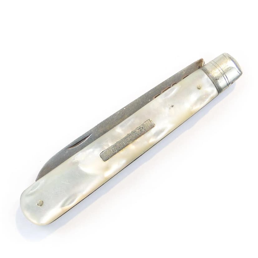 Mother-of-Pearl Silver Pocket Knife, Sheffield, England, 1920s
