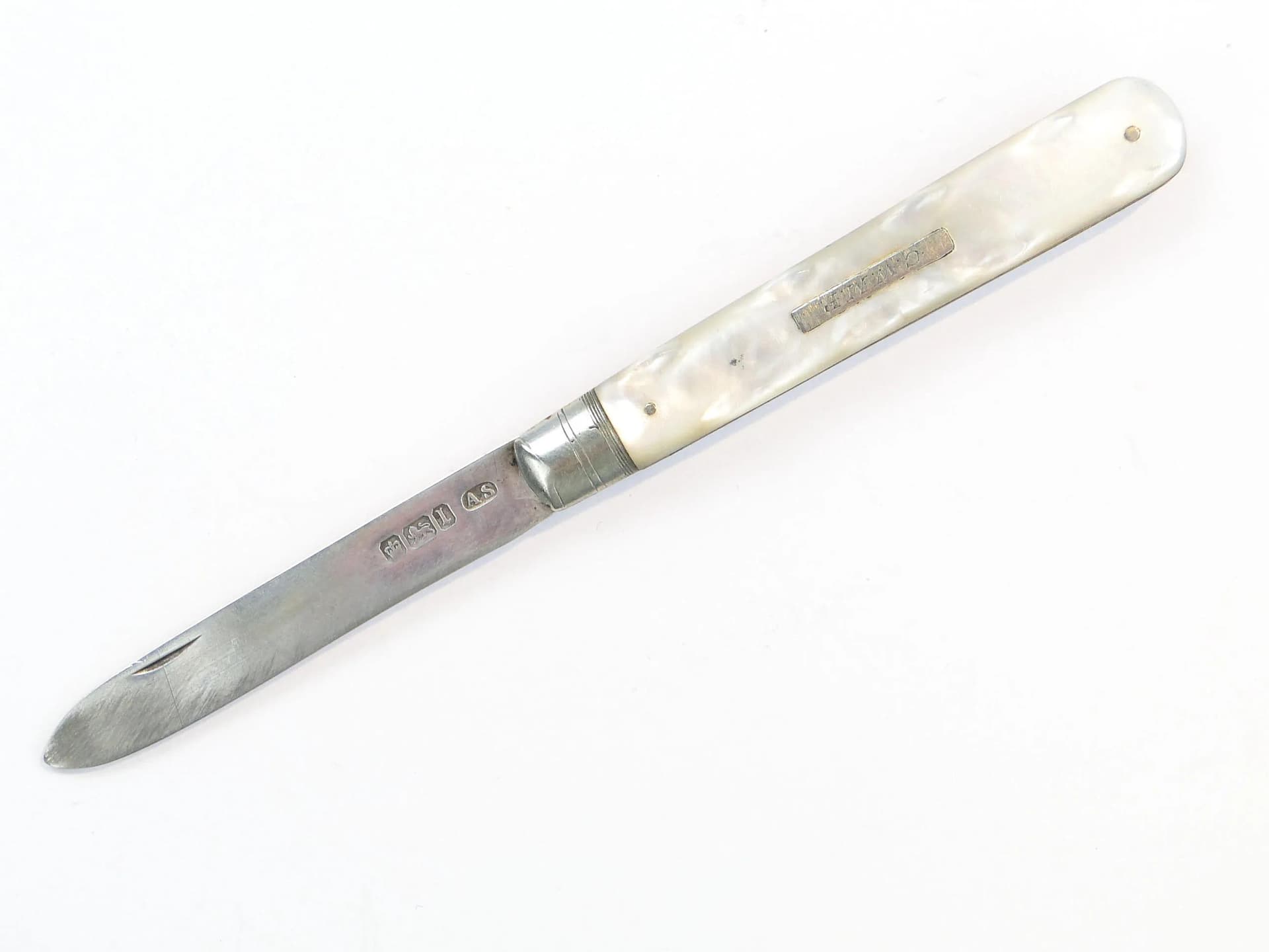 Perłowy scyzoryk srebrny, Sheffield, Anglia, lata 20. - 27201
