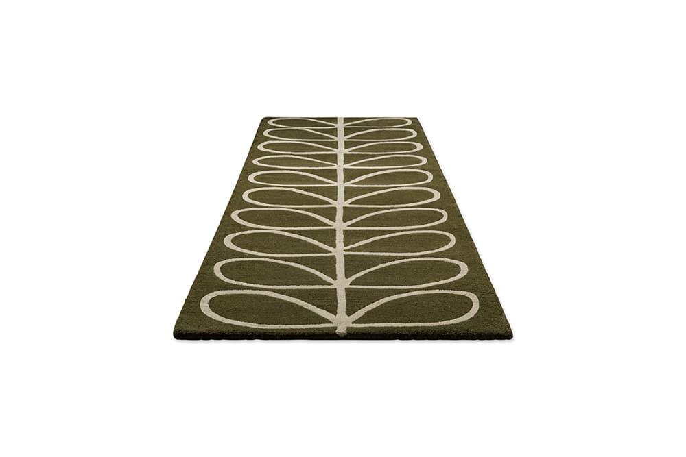 Rug Linear Stem Olive beige, olive, green 120x180 cm, wool, Orla Kiely - 374672