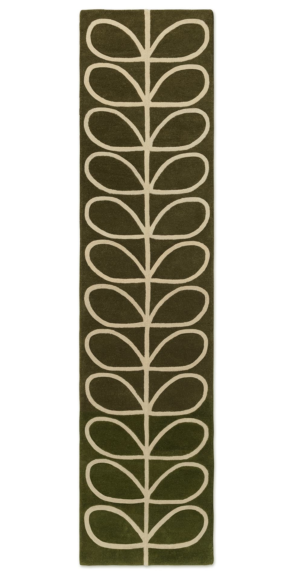 Rug Linear Stem Olive beige, olive, green 160x230 cm, wool, Orla Kiely - 374691