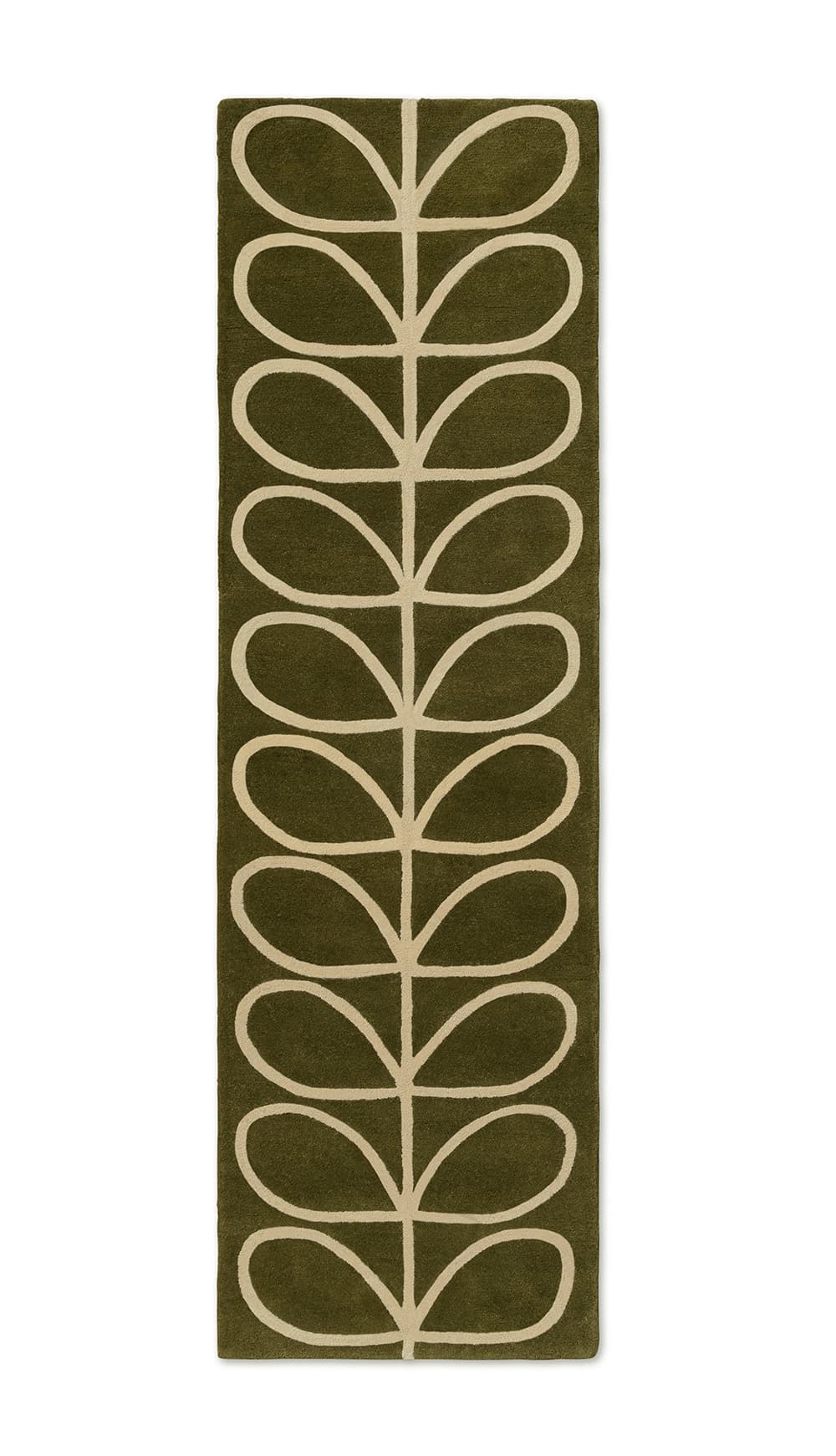 Rug Linear Stem Olive beige, olive, green 160x230 cm, wool, Orla Kiely - 374684