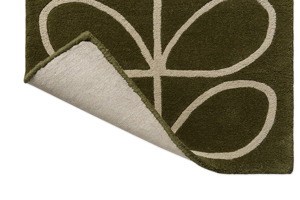 Rug Linear Stem Olive beige, olive, green 160x230 cm, wool, Orla Kiely - 374685