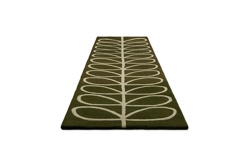 Rug Linear Stem Olive beige, olive, green 200x280 cm, wool, Orla Kiely - 374705