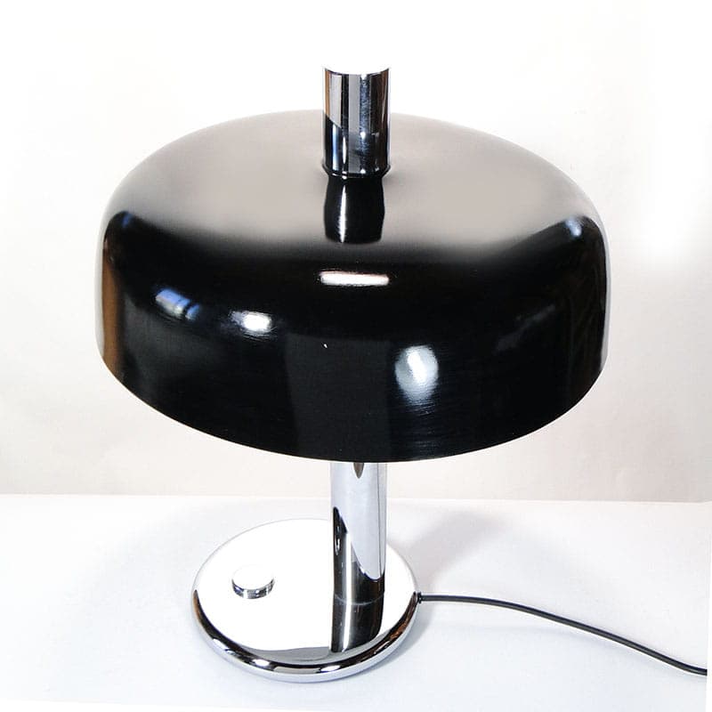 Table lamp, black aluminium, silver polished steel, by E. Hillebrand, Germany, 1960s. - 374804