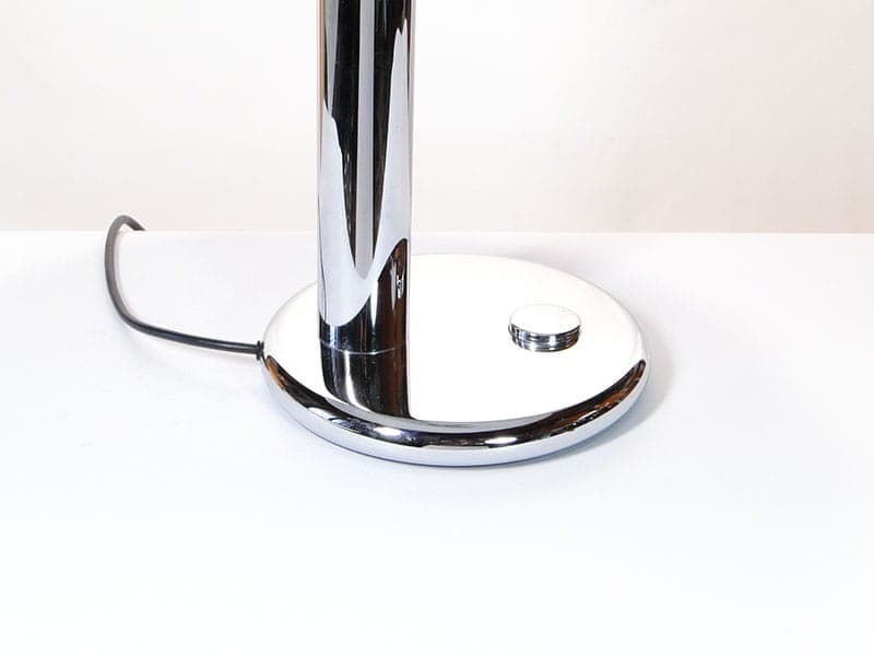 Table lamp, black aluminium, silver polished steel, by E. Hillebrand, Germany, 1960s. - 374807
