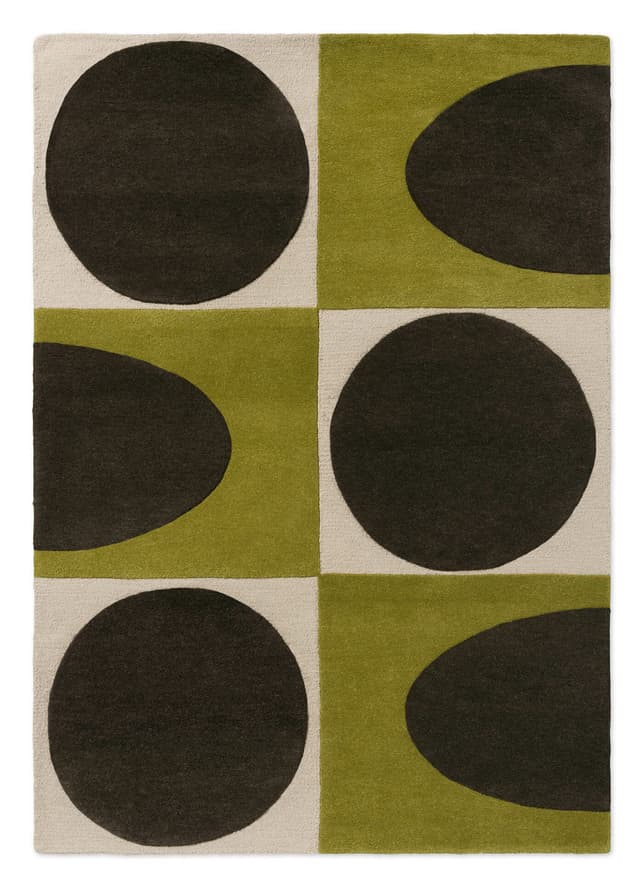 Rug Spot Square beige, brown, green 120x180 cm, wool, Orla Kiely - DIMENSION