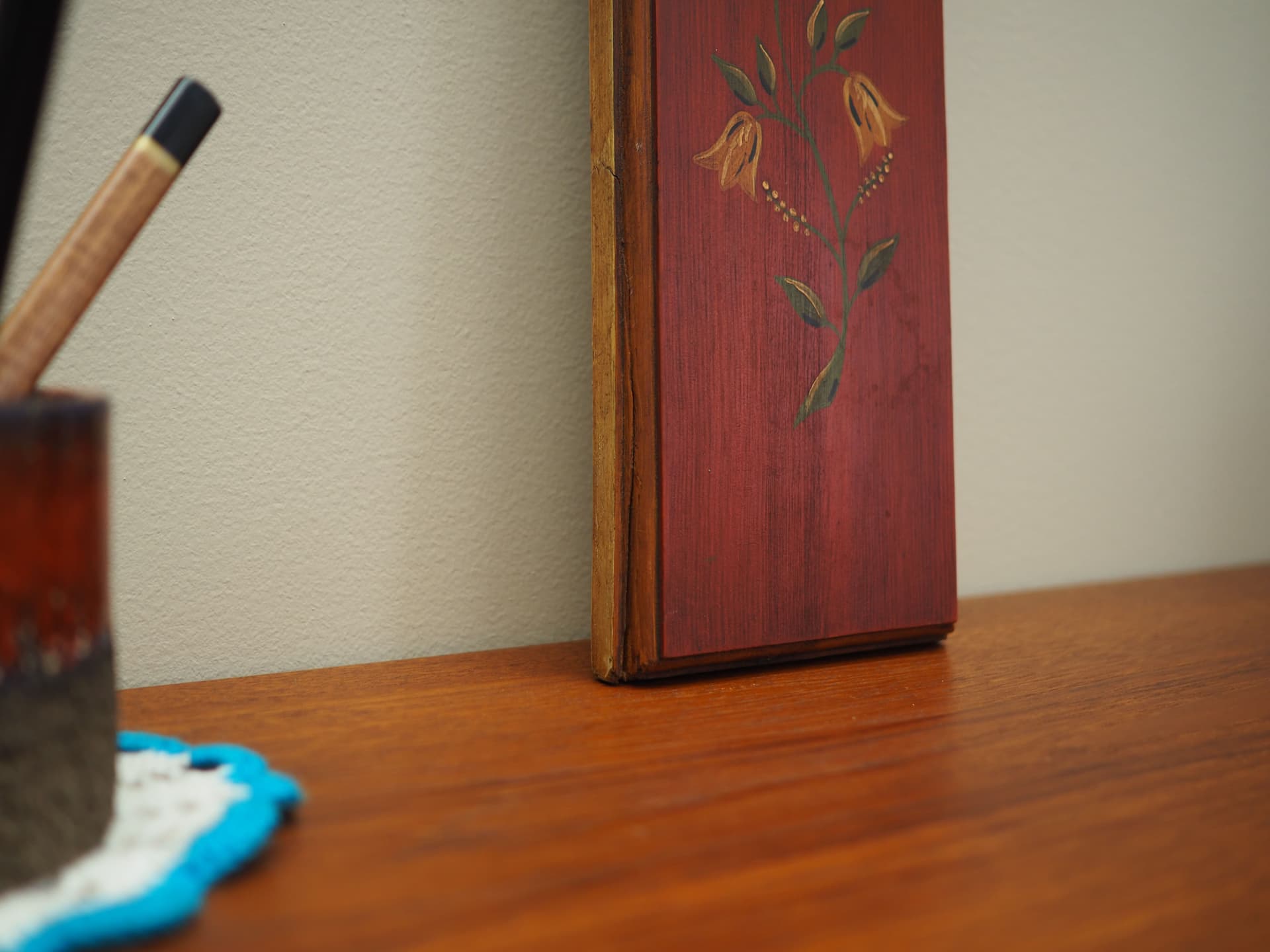 Ozdoba ścienna, drewno brązowy, Dania, lata 70. - 66116