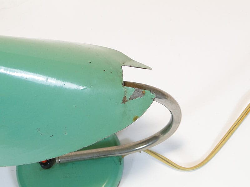 Table Lamp Pop Art, green steel, by A. Gałecki, 1960s - 375065