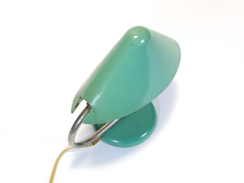 Table Lamp Pop Art, green steel, by A. Gałecki, 1960s - 375061