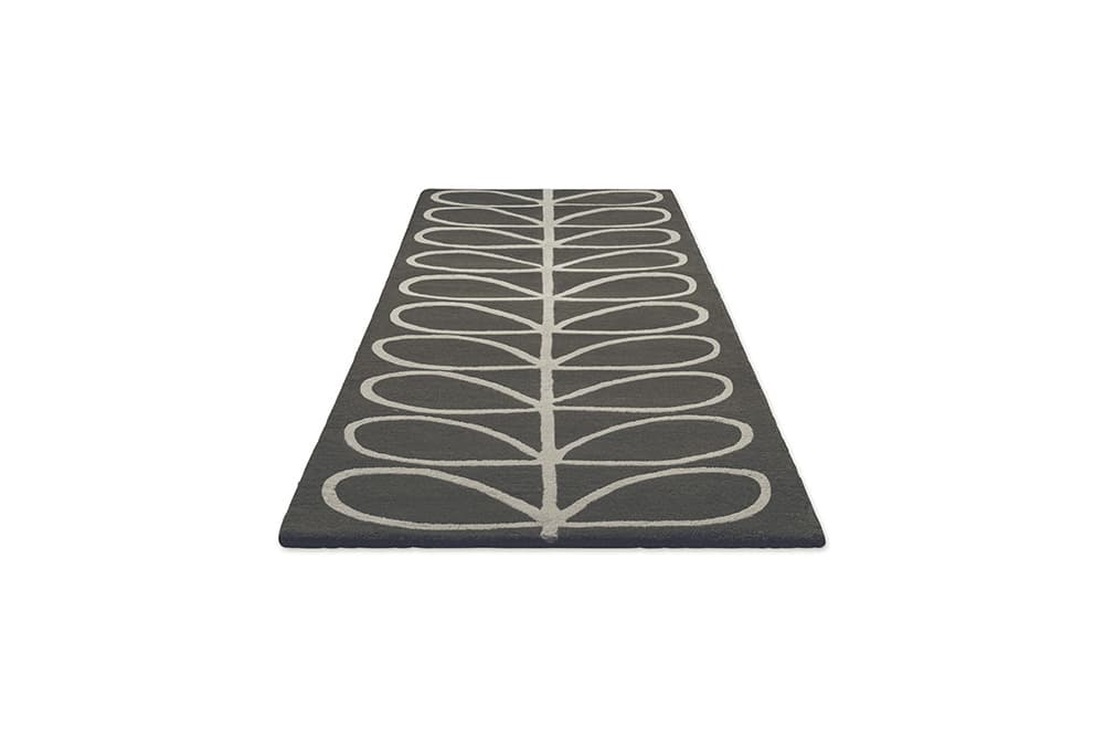 Rug Linear Stem Slate beige, black 120x180 cm, wool, Orla Kiely - 375140