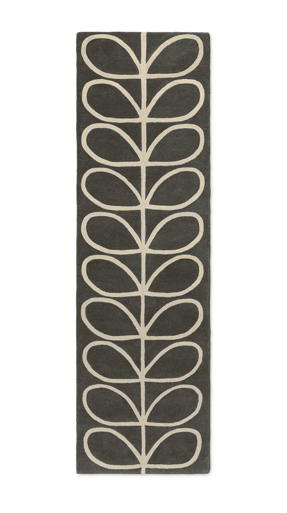 Rug Linear Stem Slate beige, grey 250x350 cm, wool, Orla Kiely - 375162