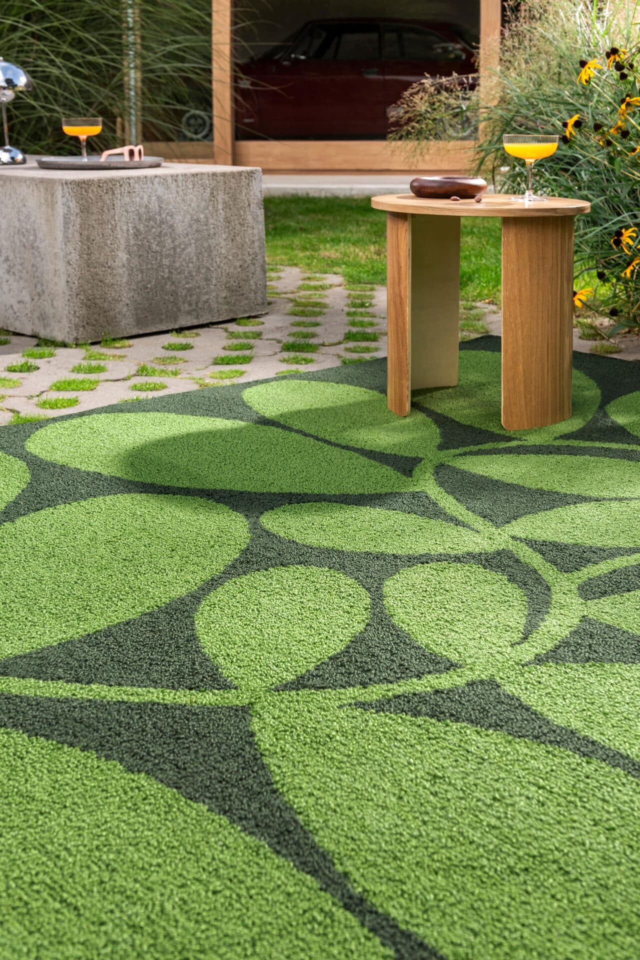 Dywan zewnętrzny Sycamore Dill zielony 200x280 cm, Orla Kiely - 375248