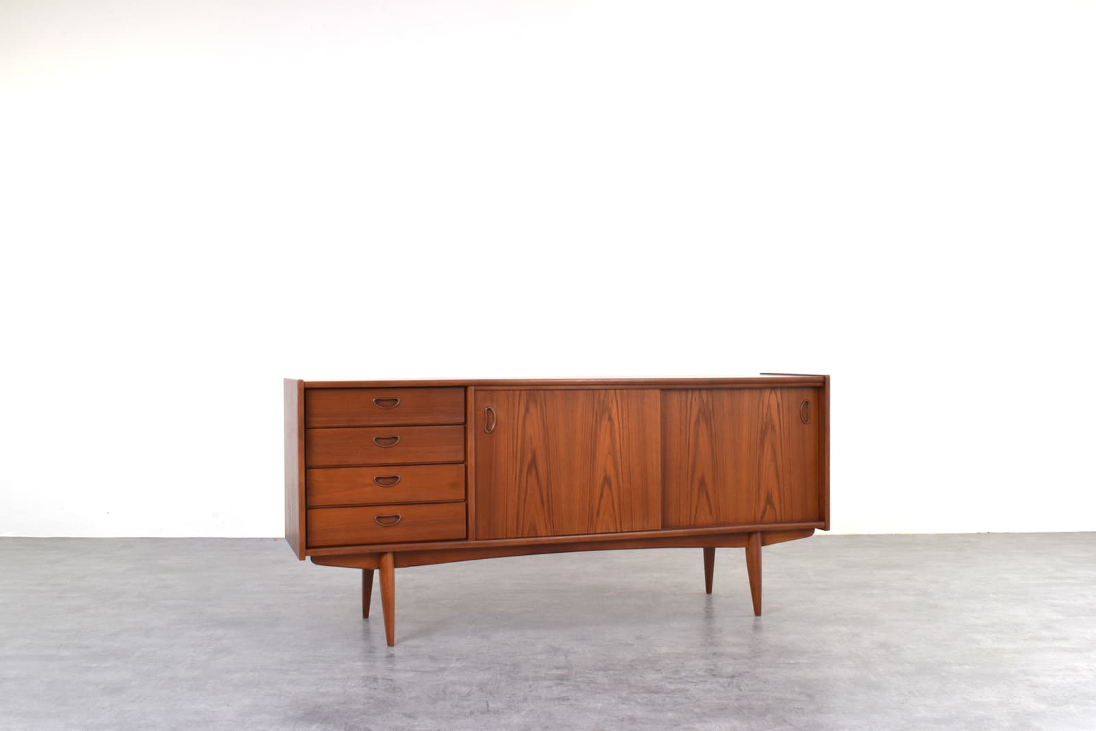 Sideboard, brown teak, Denmark, 1960s. - 375768
