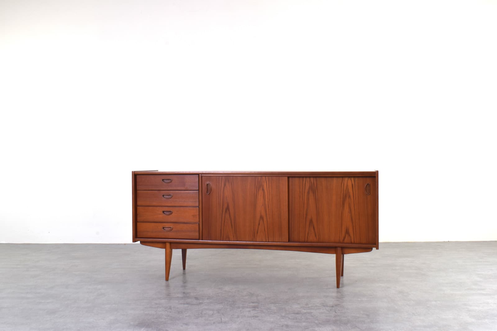 Sideboard, brown teak, Denmark, 1960s. - 375769