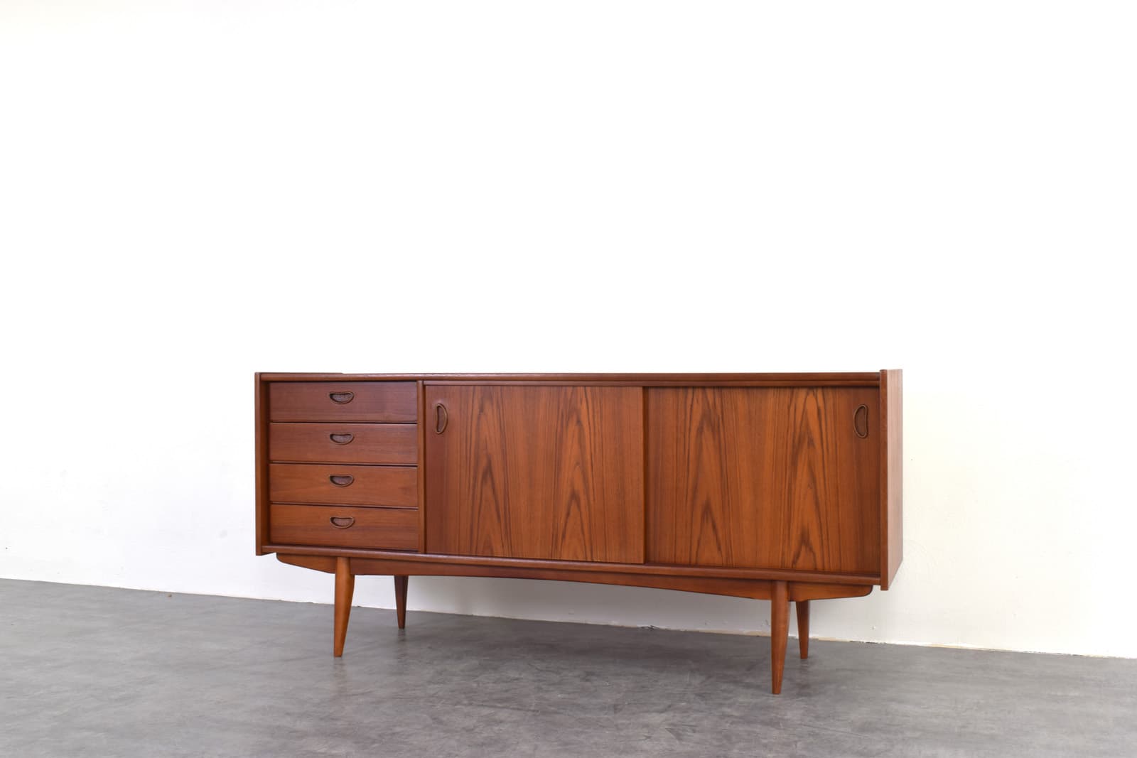 Sideboard, brown teak, Denmark, 1960s. - 375774
