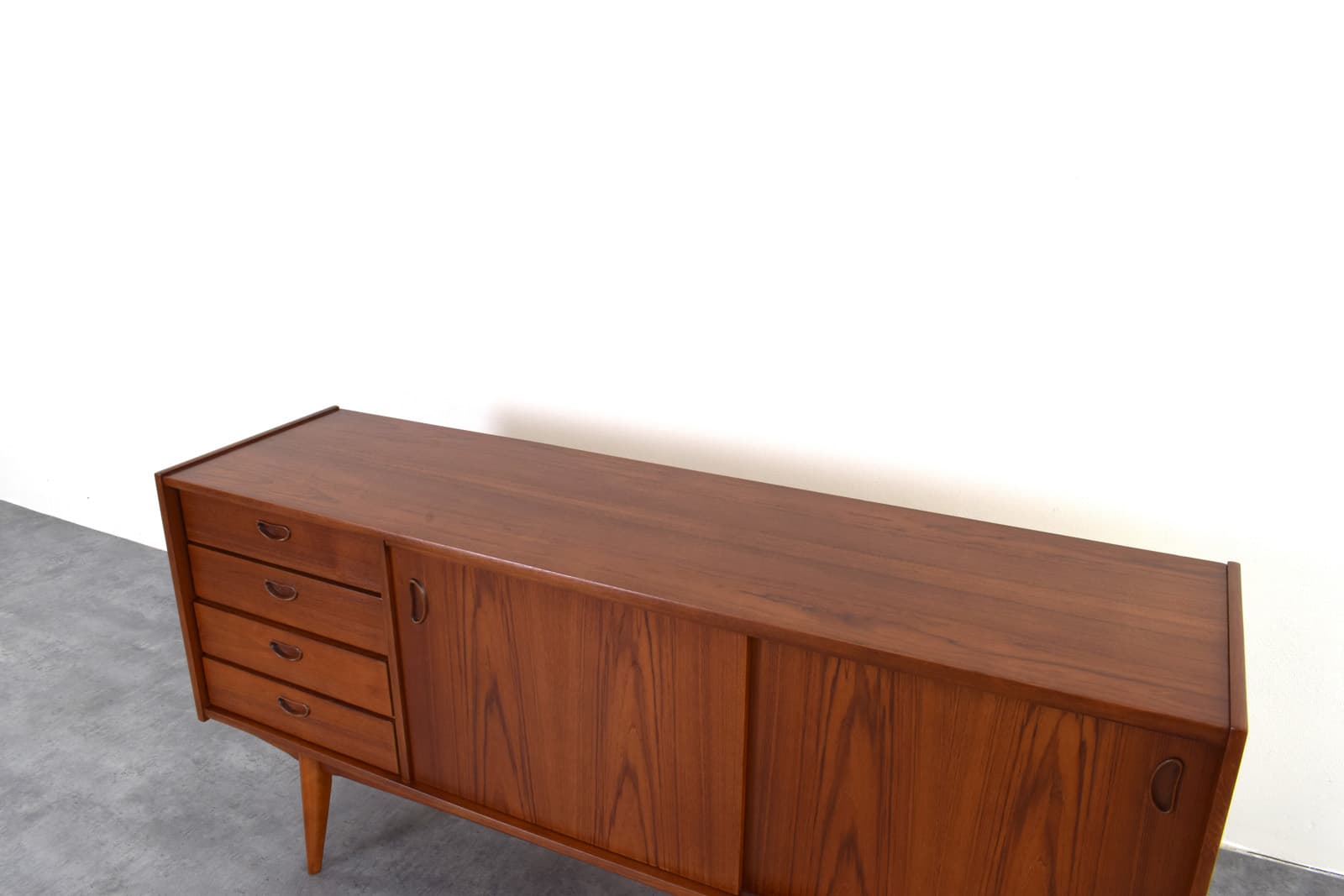 Sideboard, brown teak, Denmark, 1960s. - 375779