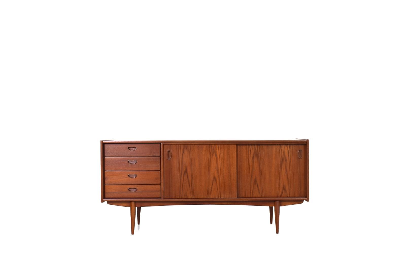 Sideboard, brown teak, Denmark, 1960s.