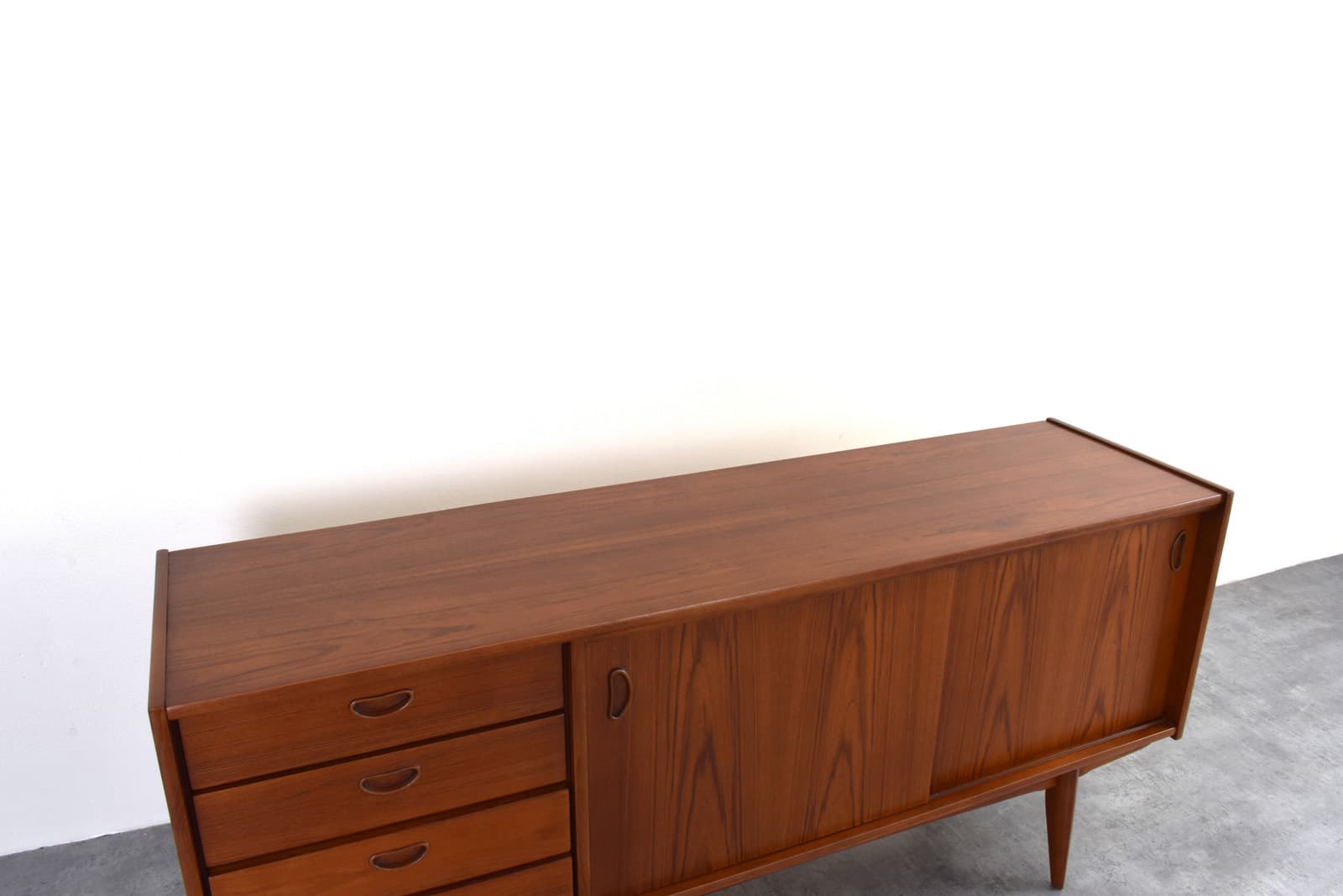 Sideboard, brown teak, Denmark, 1960s. - 375778