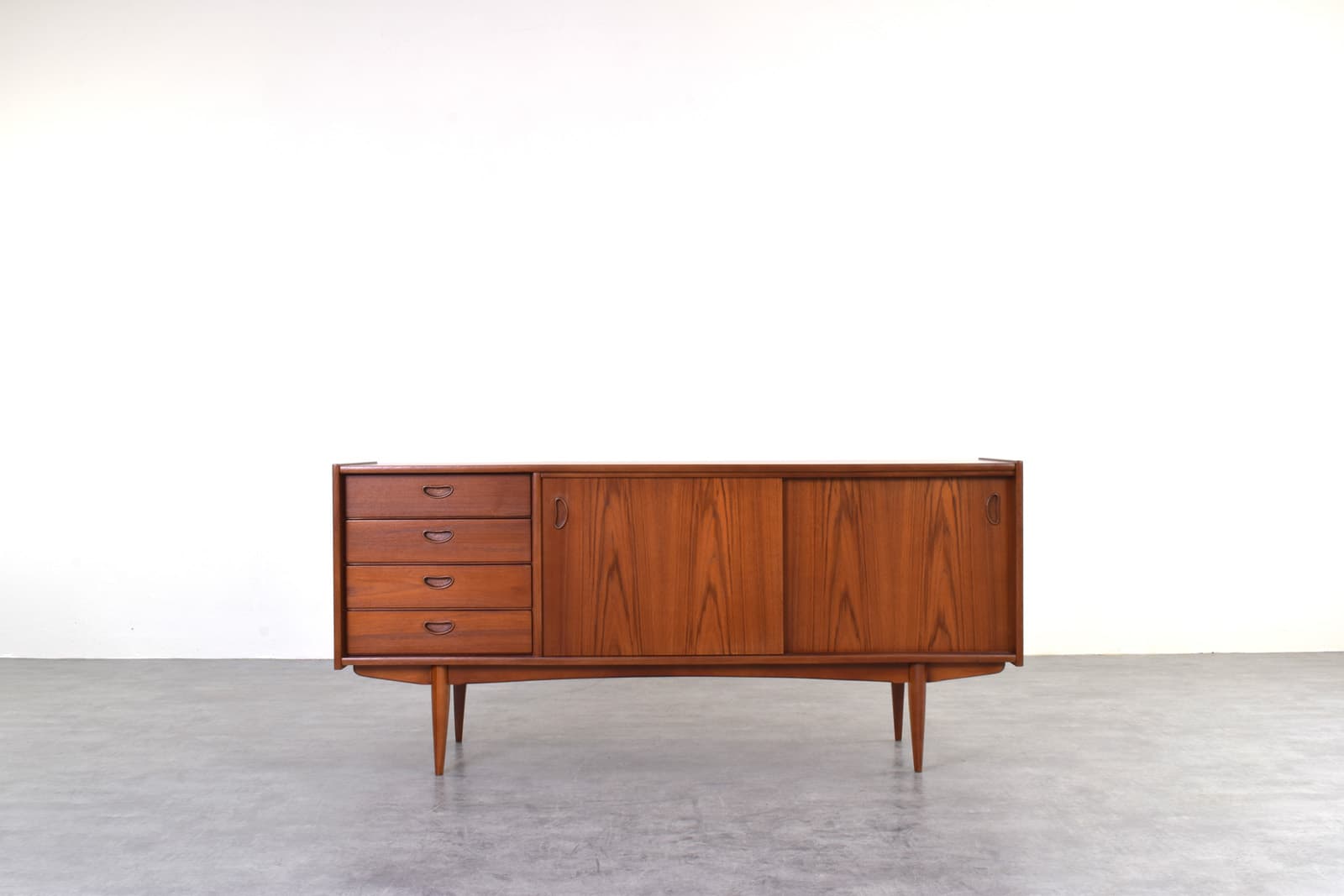 Sideboard, brown teak, Denmark, 1960s. - 375765