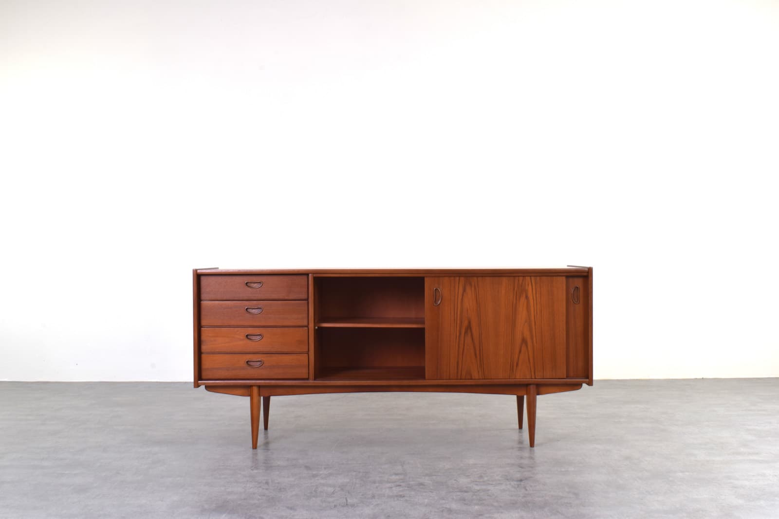 Sideboard, brown teak, Denmark, 1960s. - 375766