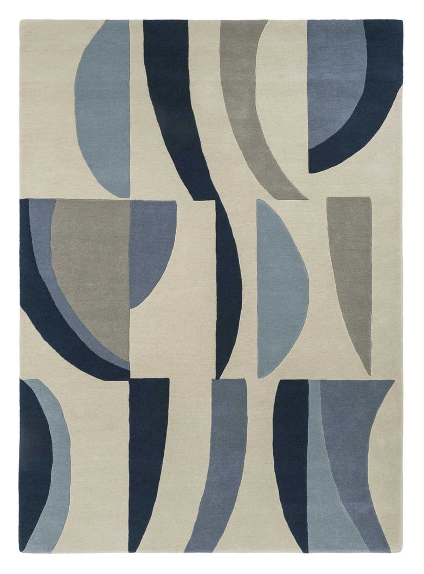 Rug Torillo beige, blue, grey 140x200, wool, Harlequin