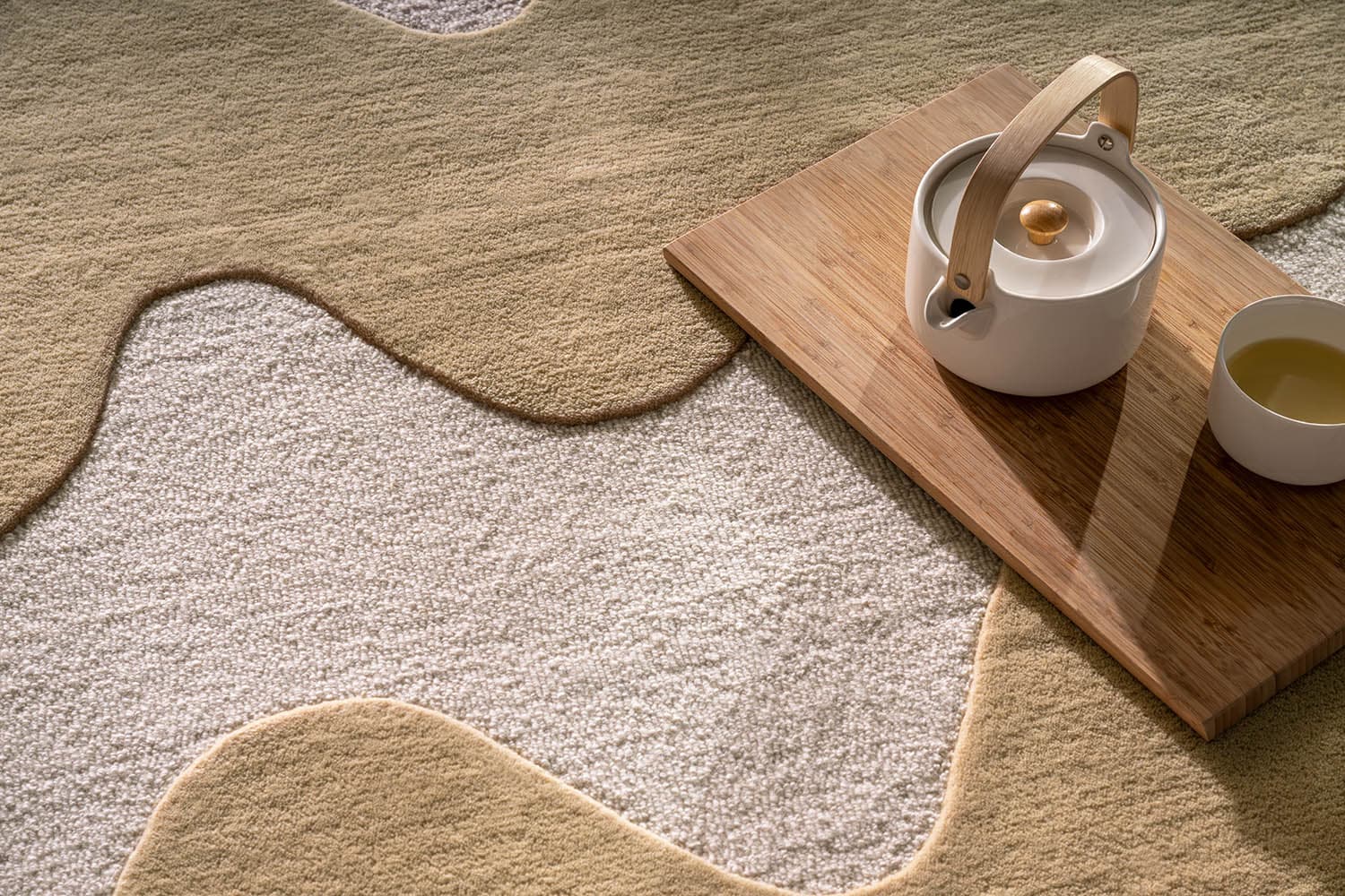 Dywan Lokki Butter beżowy, biały 80x300, wełna, Marimekko - 376200