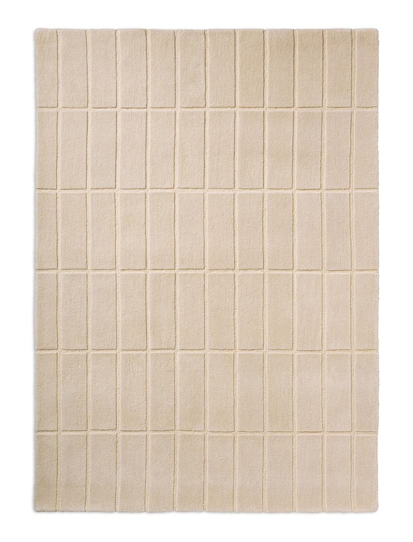 Rug Tiliskivi Natural White beige 140x200, wool, Marimekko