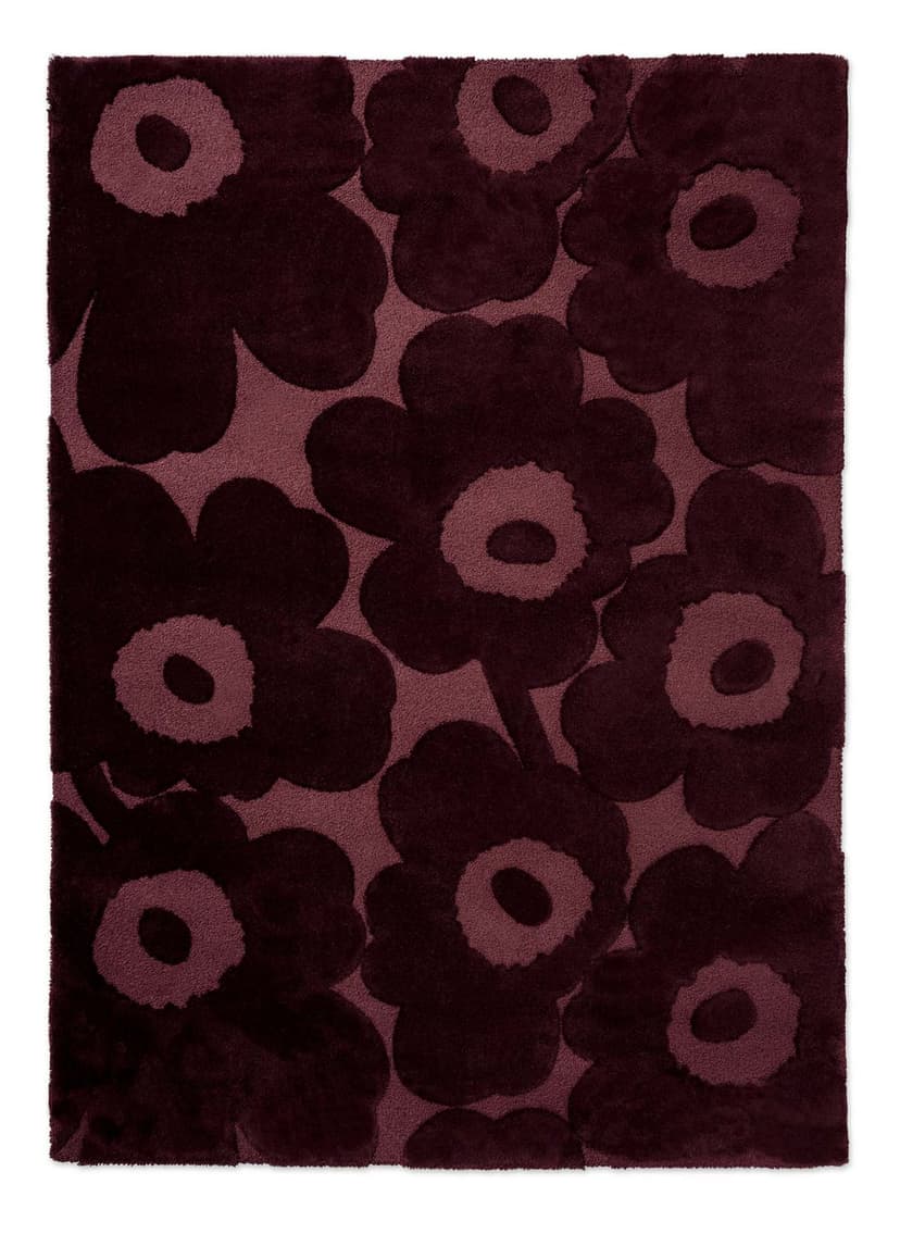 Rug Unikko Burgundy burgundy 140x200, wool, Marimekko