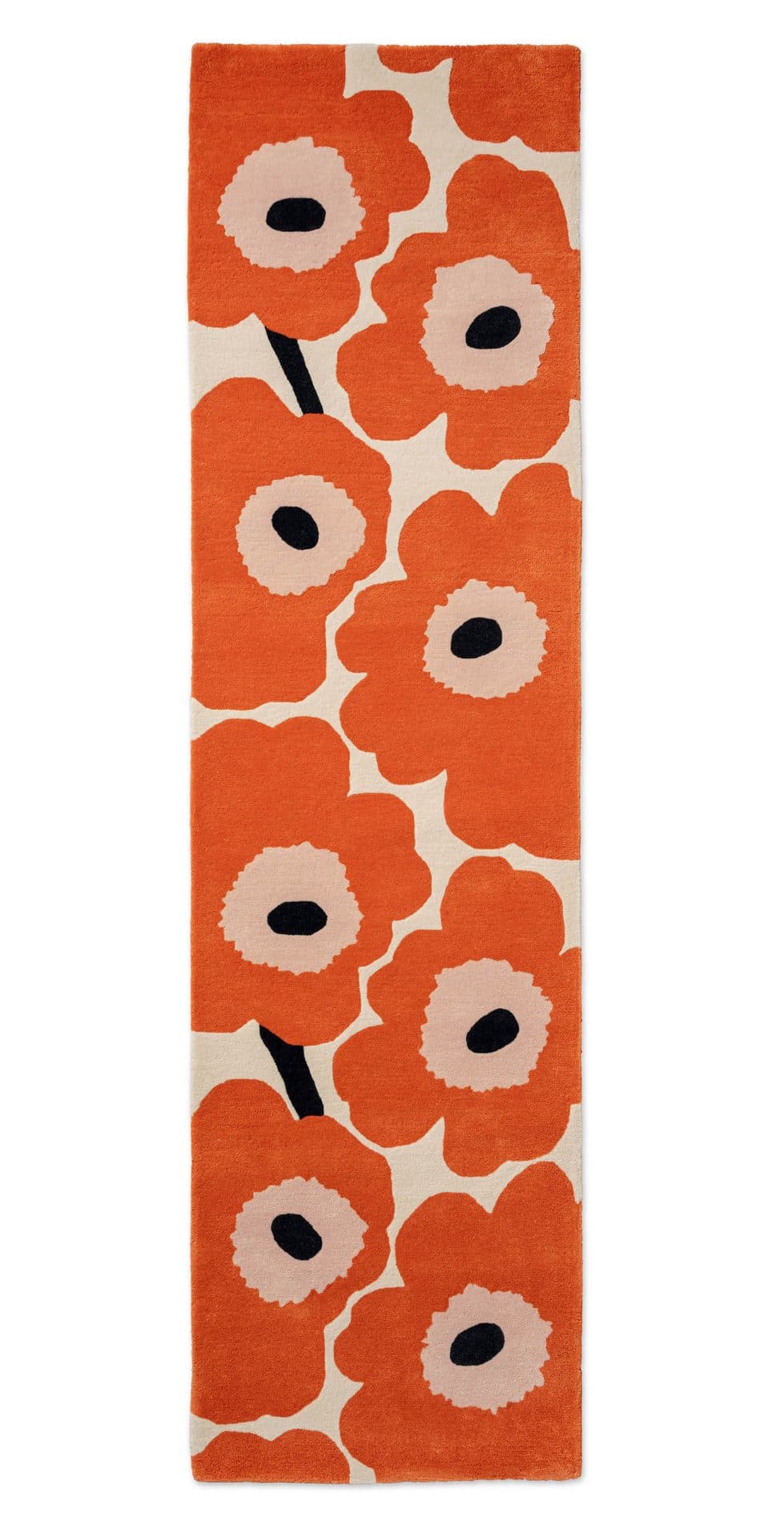 Rug Unikko Orange Red beige, black, orange 140x200, wool, Marimekko - 376698