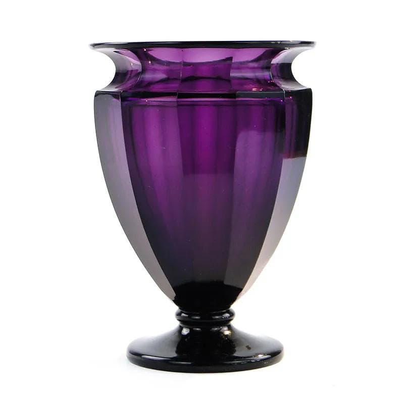 Wazon ametystowy, szkło fioletowe, Moser, Czechy, lata 20. - 27386