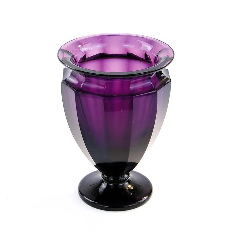 Wazon ametystowy, szkło fioletowe, Moser, Czechy, lata 20. - 27387