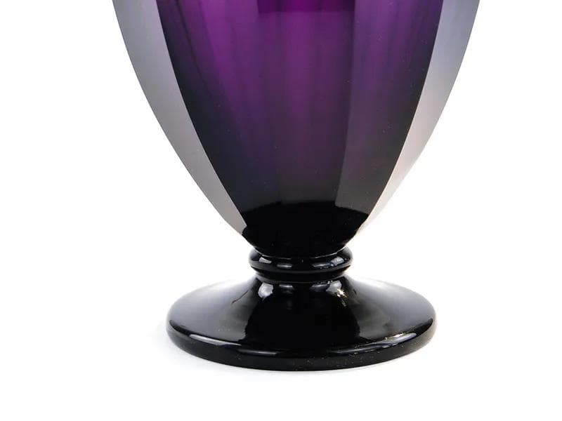 Wazon ametystowy, szkło fioletowe, Moser, Czechy, lata 20. - 27390