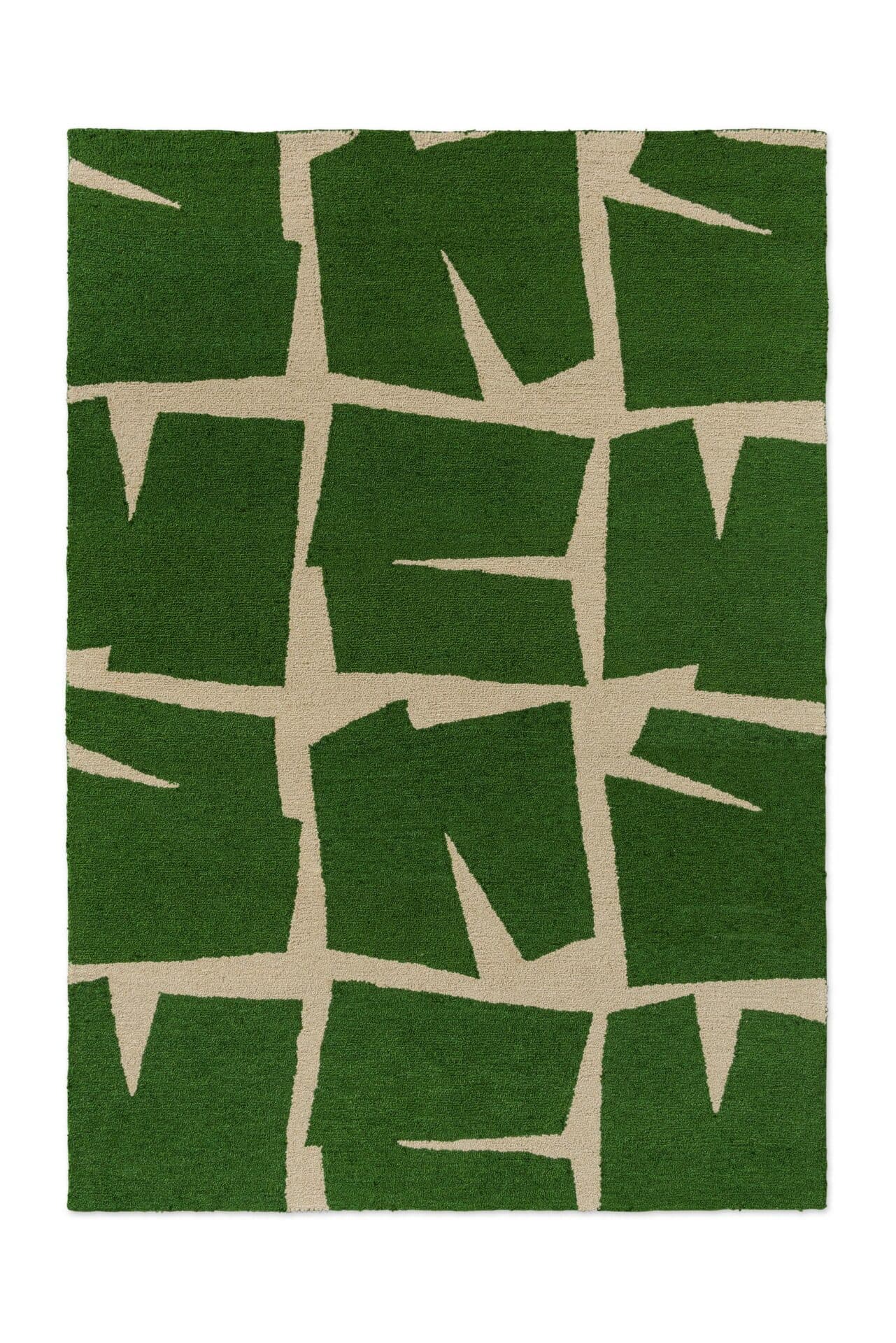Indoor-Outdoor Rug Moqui Green, beige, green, 160x230 cm, Scion Living