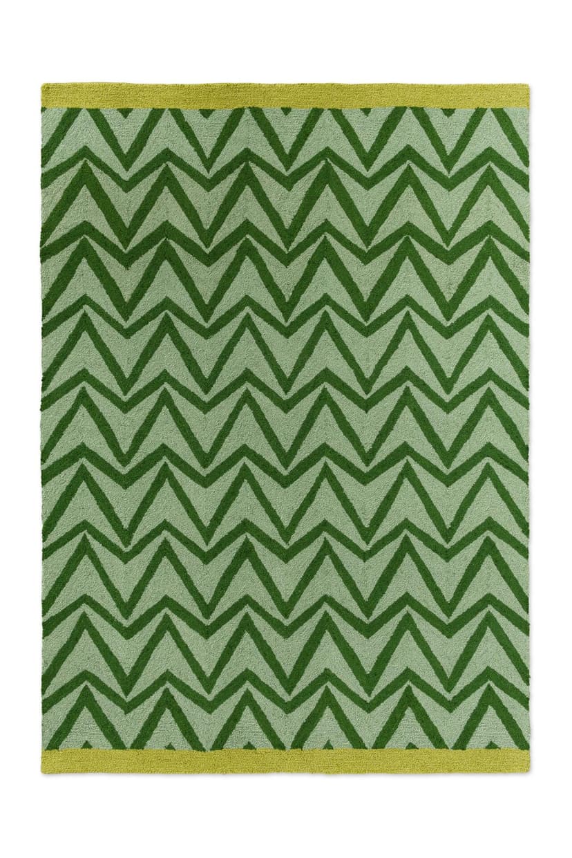 Dywan zewnętrzny Dhurrie Green, zielony, żółty, 140x200 cm, Scion Living