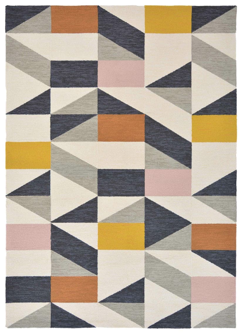Indoor-outdoor rug Nuevo, beige, yellow, orange, pink, grey, black, 140x200 cm, Scion Living