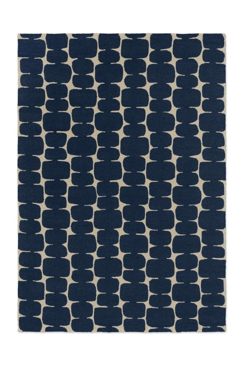 Rug Little Lohko Indigo, blue, beige, 120x180 cm, wool, Scion Living