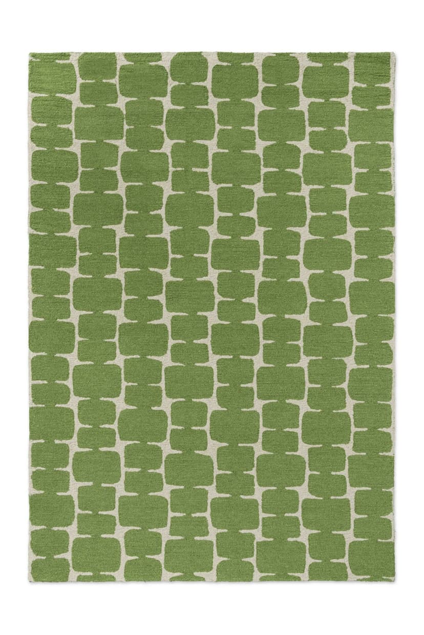 Rug Little Lohko Juniper, green, white, 120x180 cm, wool, Scion Living