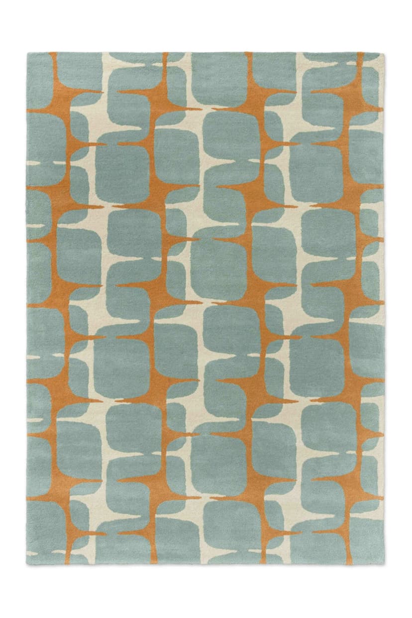 Rug Going Lohko Sky, beige, orange, turquoise, 120x180 cm, wool, Scion Living