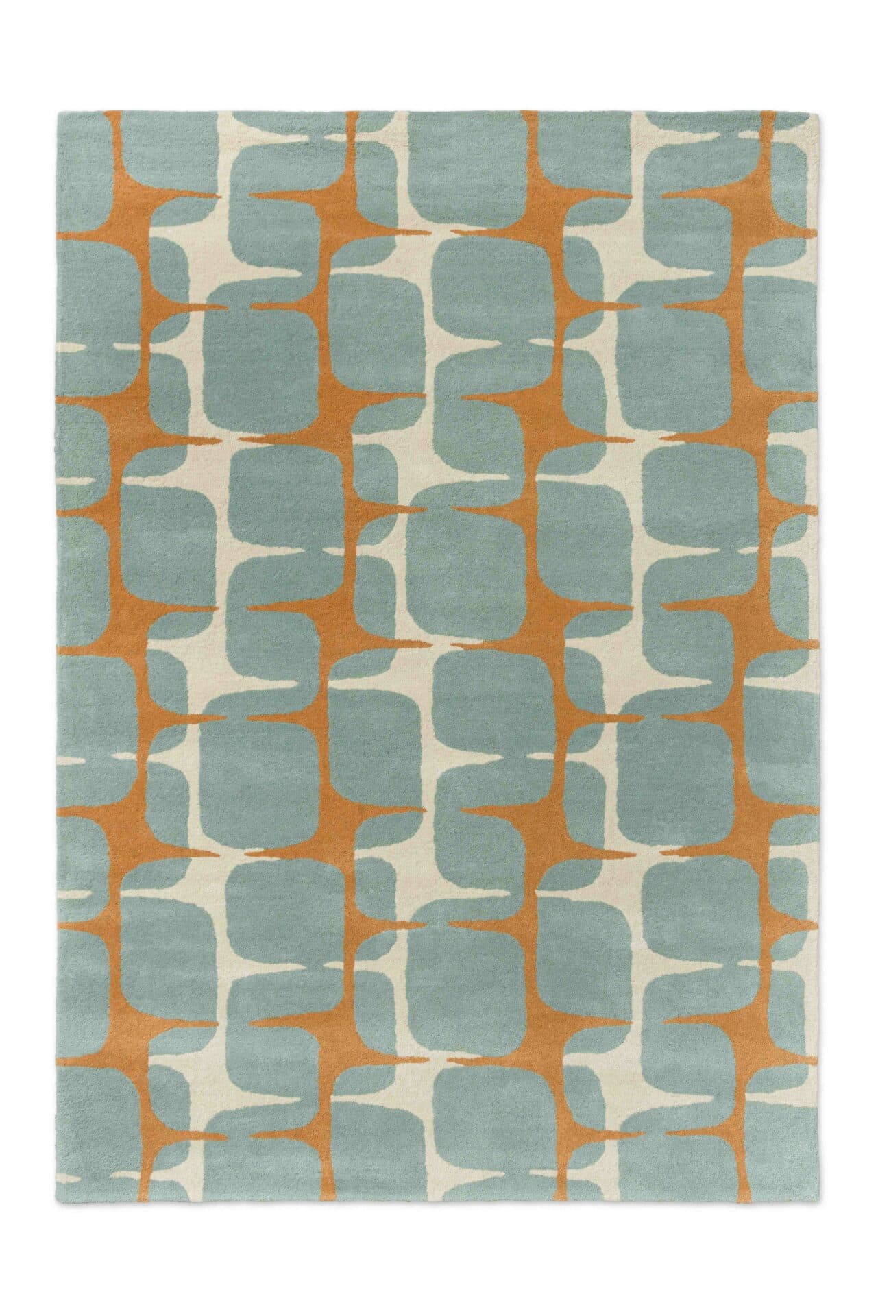 Rug Going Lohko Sky, blue, orange, white, 160x230 cm, wool, Scion Living
