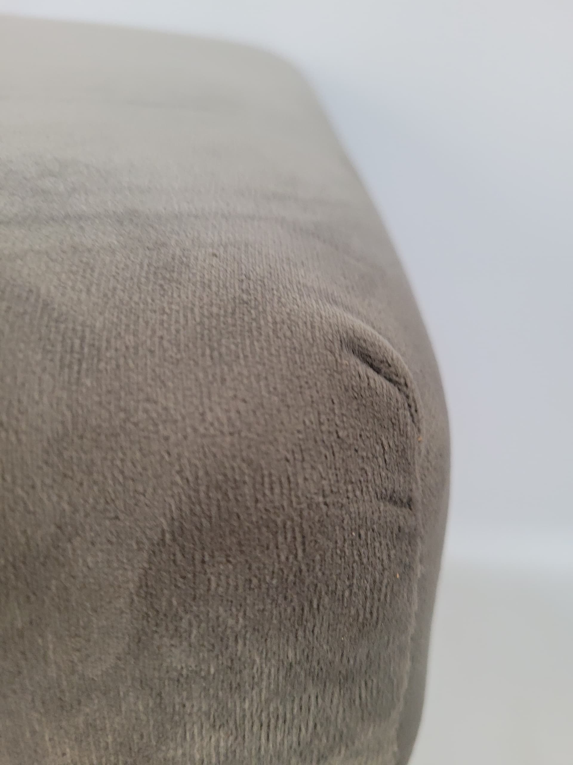 Stool Patyczak, grey velvet, light beech, Poland, 1970s. - 377284