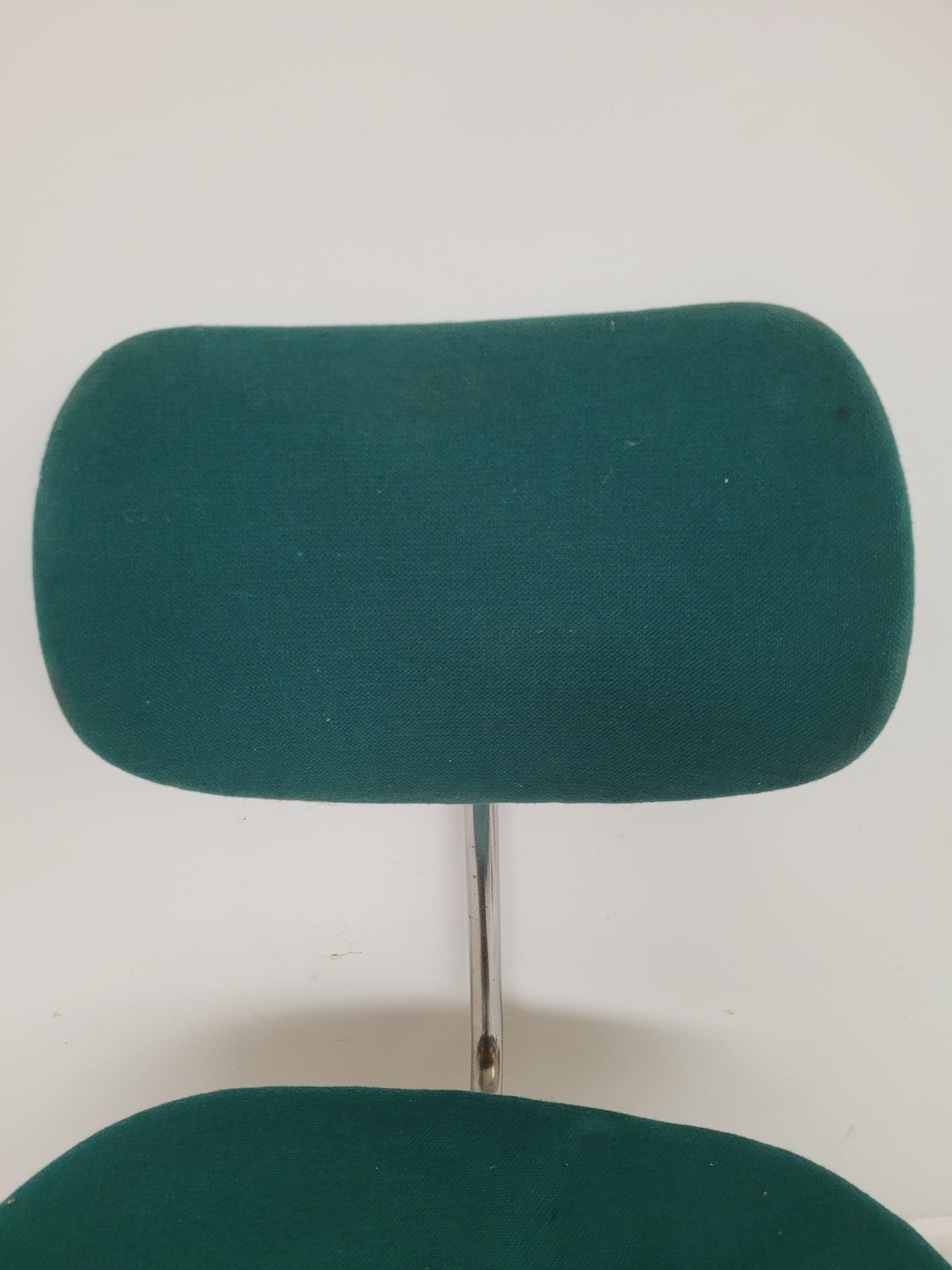 Office chair, green, fabric, chromed steel, by E. Eiermann, Germany, 1950s. - 377313