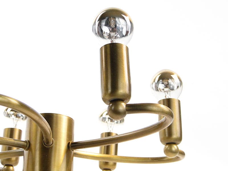 Lampa sufitowa, mosiądz patynowany złoty, Helestra GmbH & Co, Niemcy, lata 70. - 377325