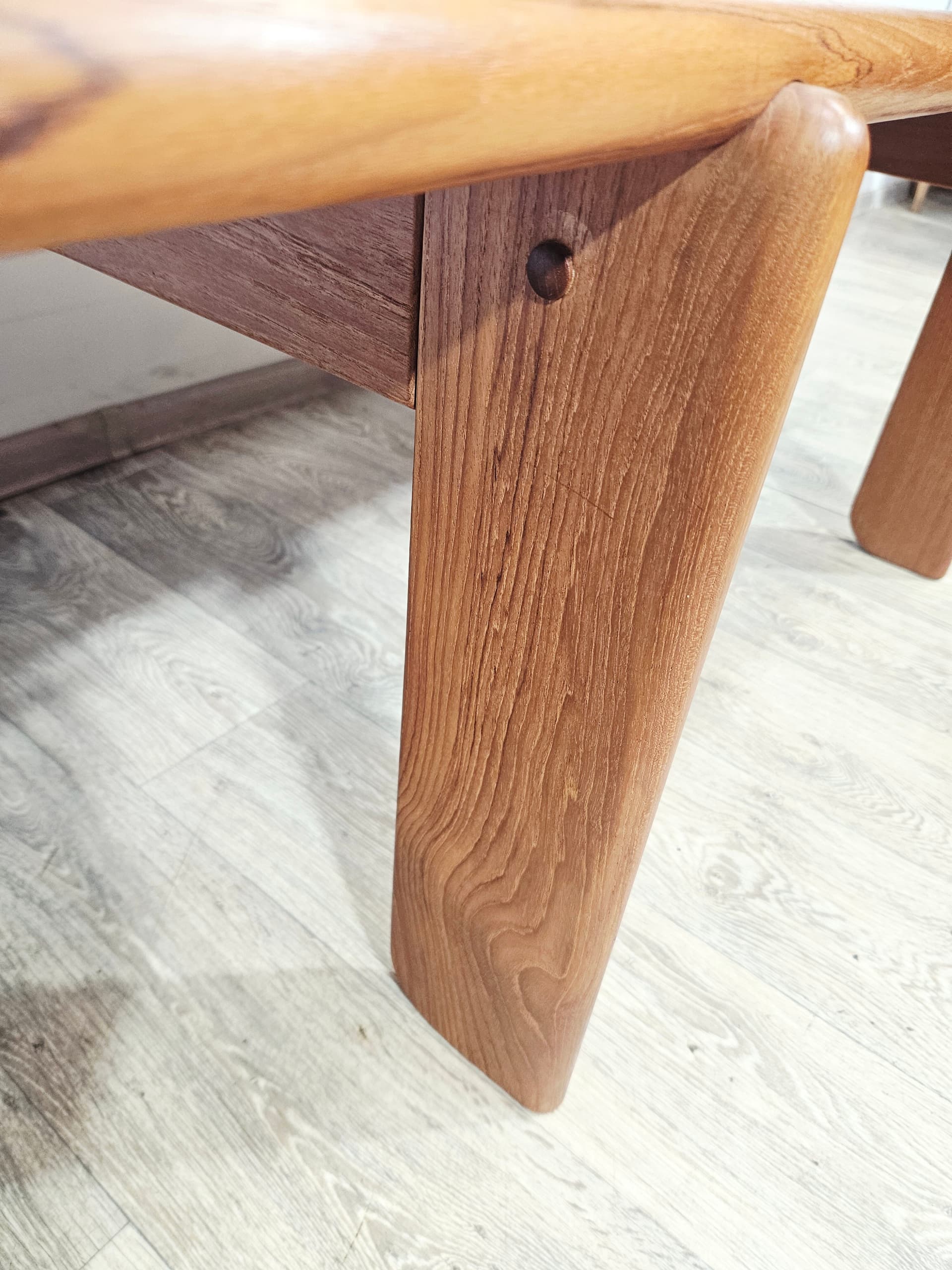 Coffee table, brown teak, Denmark, 1970s. - 377515