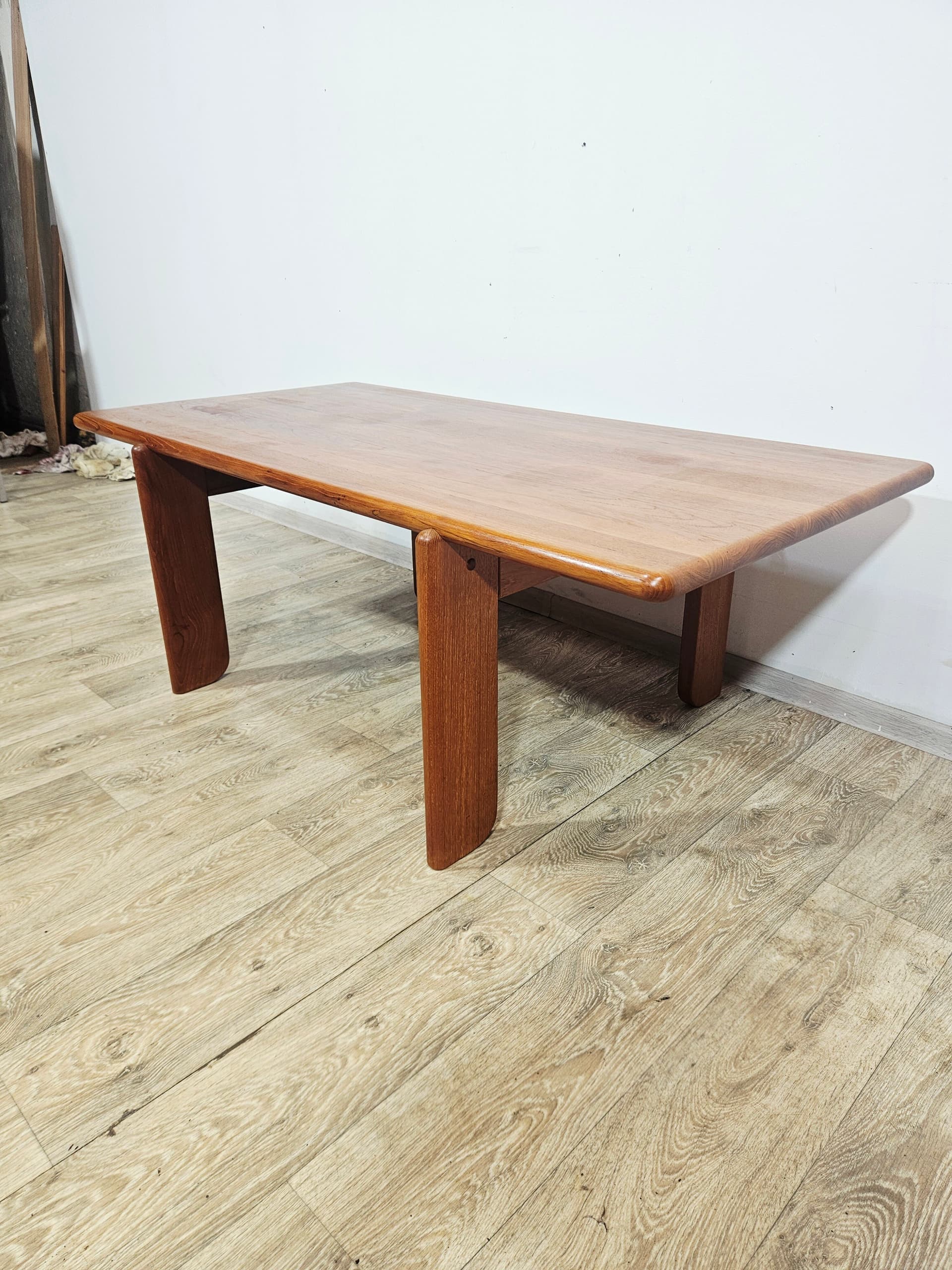 Coffee table, brown teak, Denmark, 1970s. - 377514