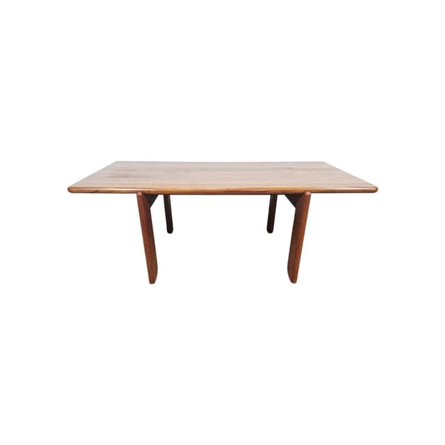 Coffee table, brown teak, Denmark, 1970s. - DIMENSION