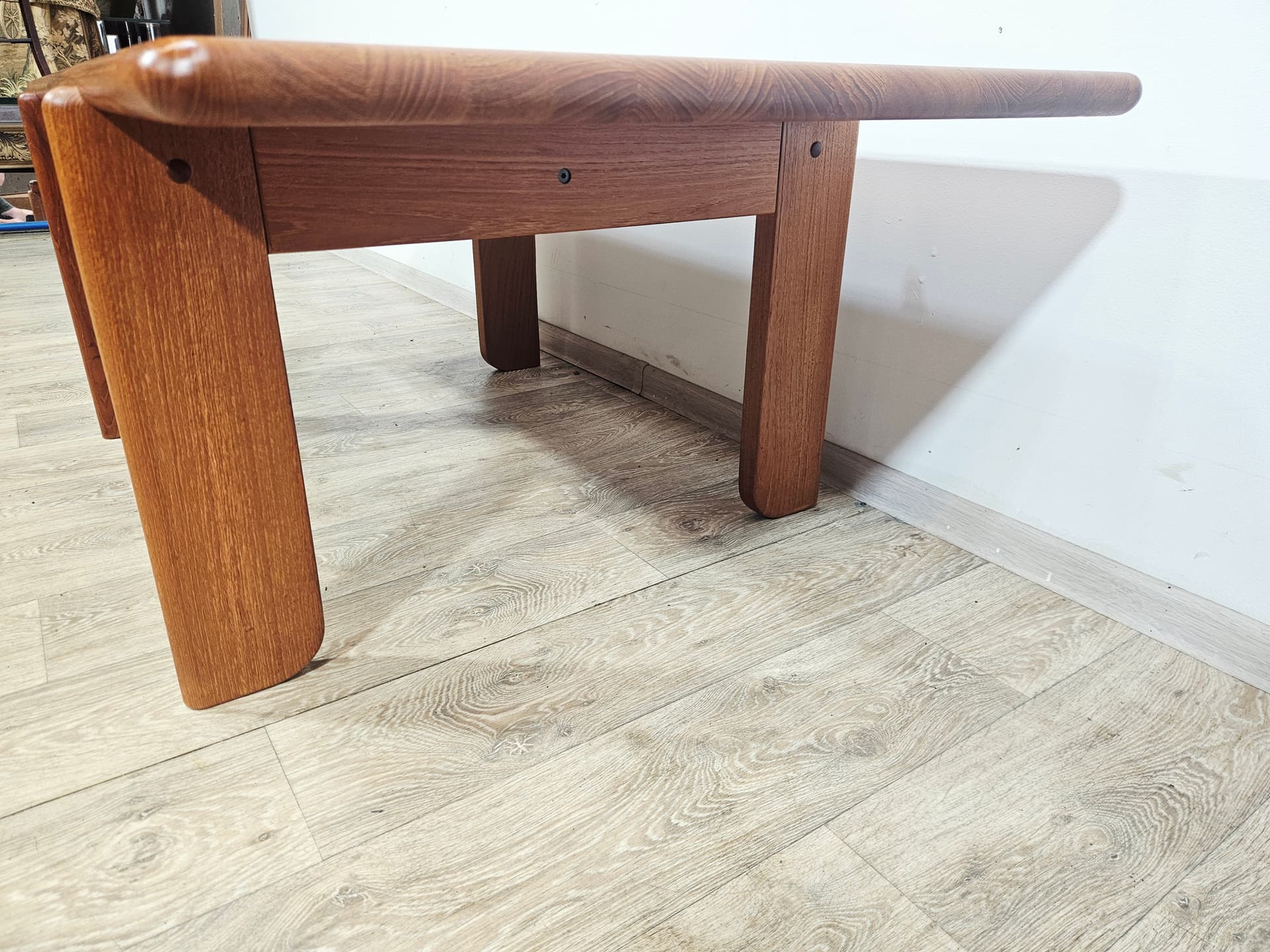 Coffee table, brown teak, Denmark, 1970s. - 377516
