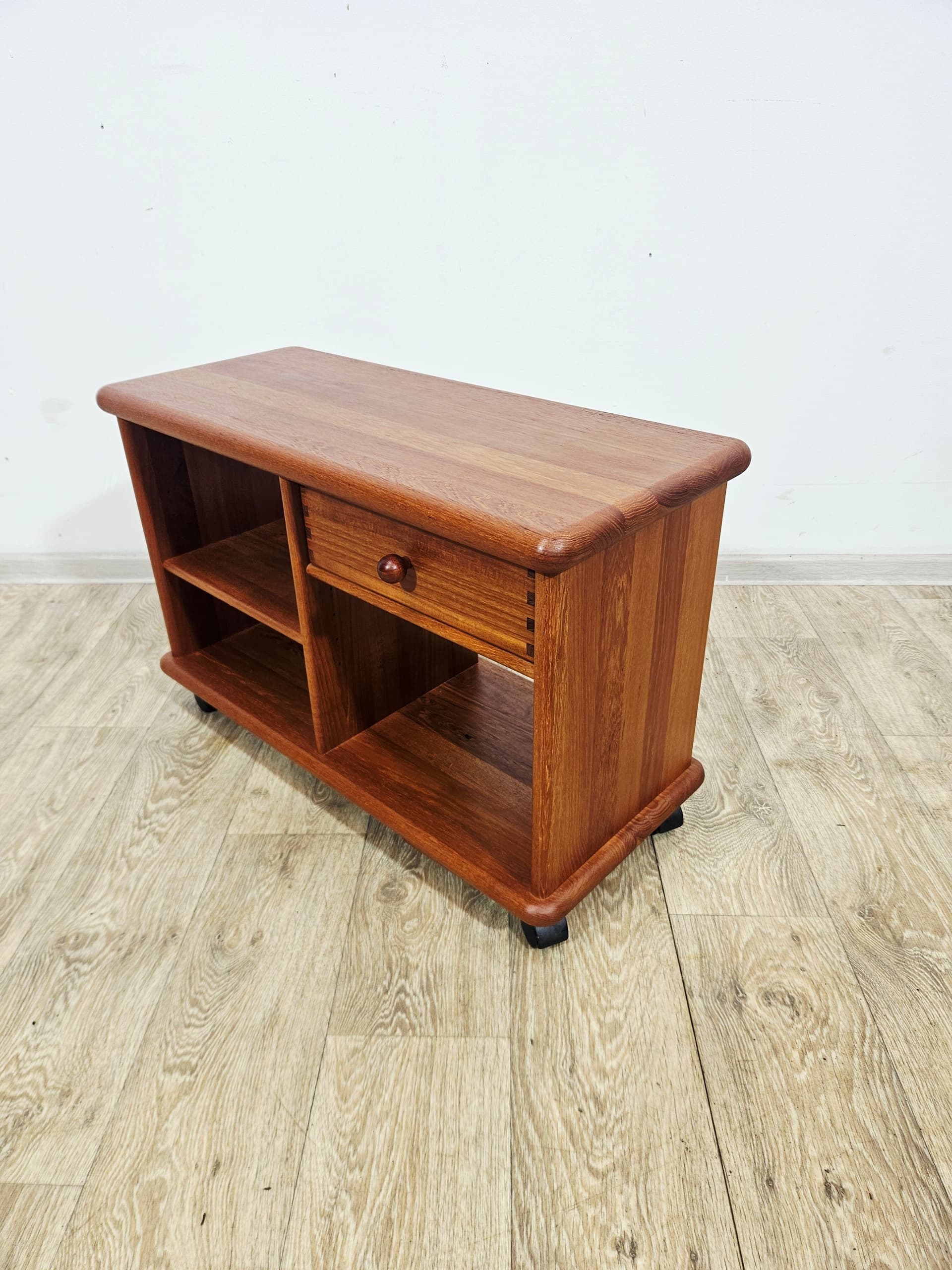 TV cabinet, brown teak, Denmark, 1970s - 377566