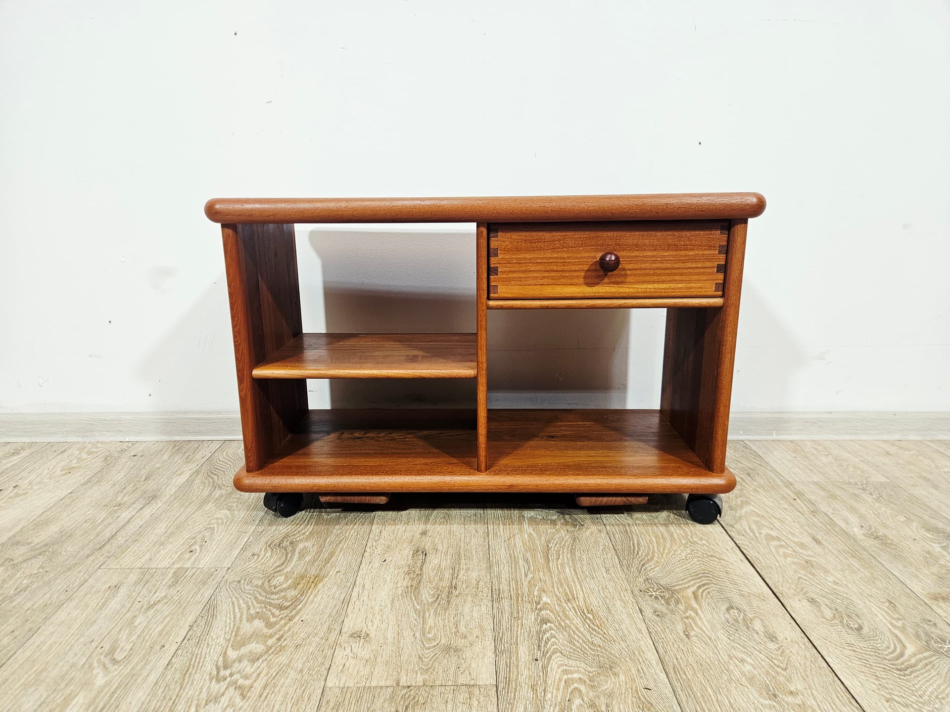 TV cabinet, brown teak, Denmark, 1970s - 377567