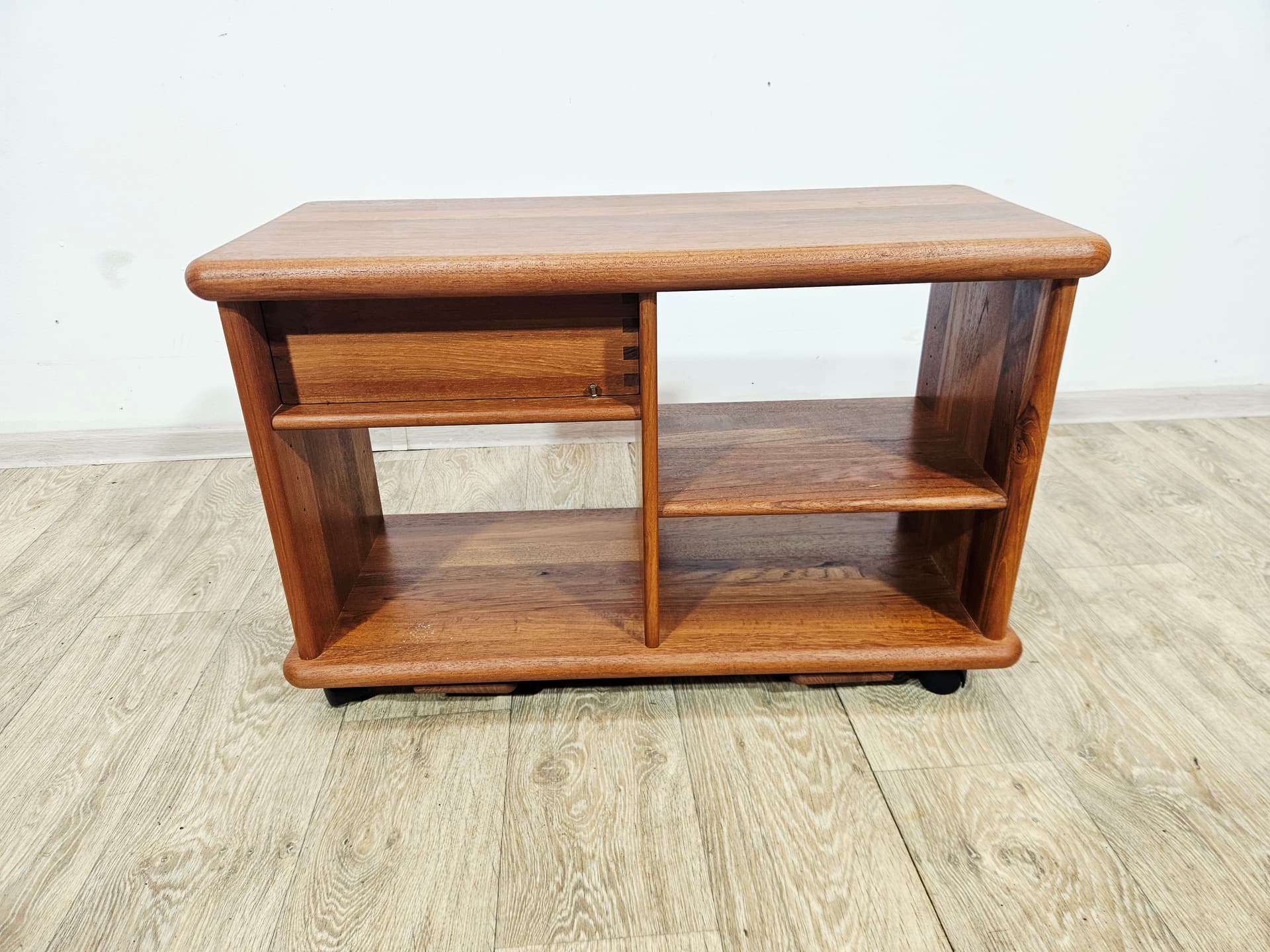 TV cabinet, brown teak, Denmark, 1970s - 377565